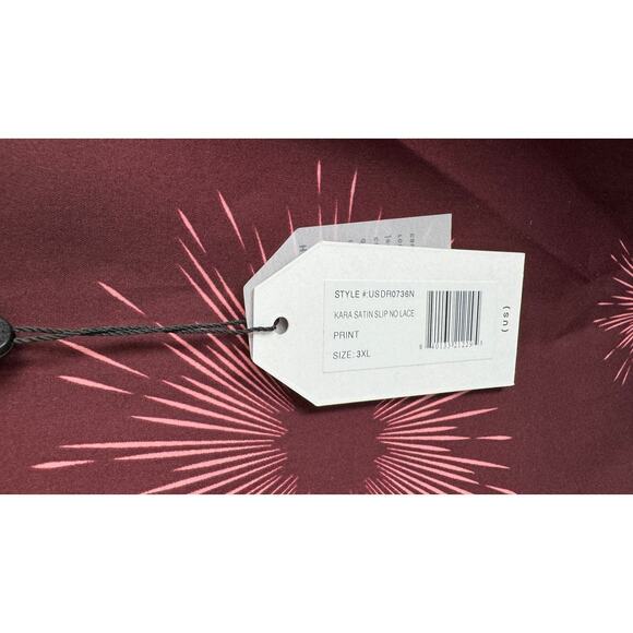 Universal Standard Shindig Satin Slip Dress Red Womens Plus Size 3X New - Picture 9 of 10